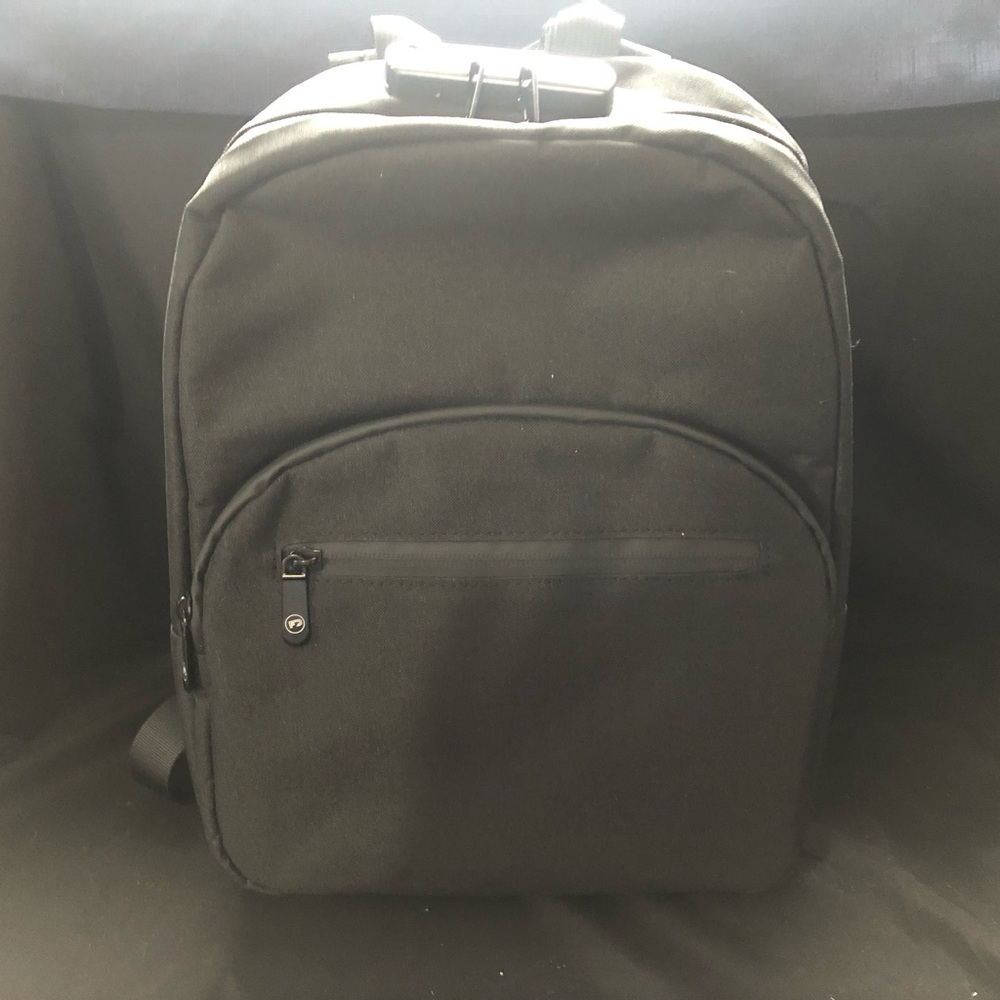 Small Black Secure Smell-Proof Lockable Backpack
